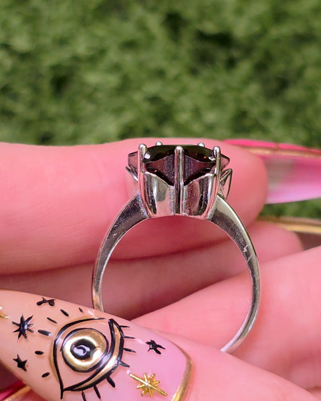 Smokey Quartz Star Ring C