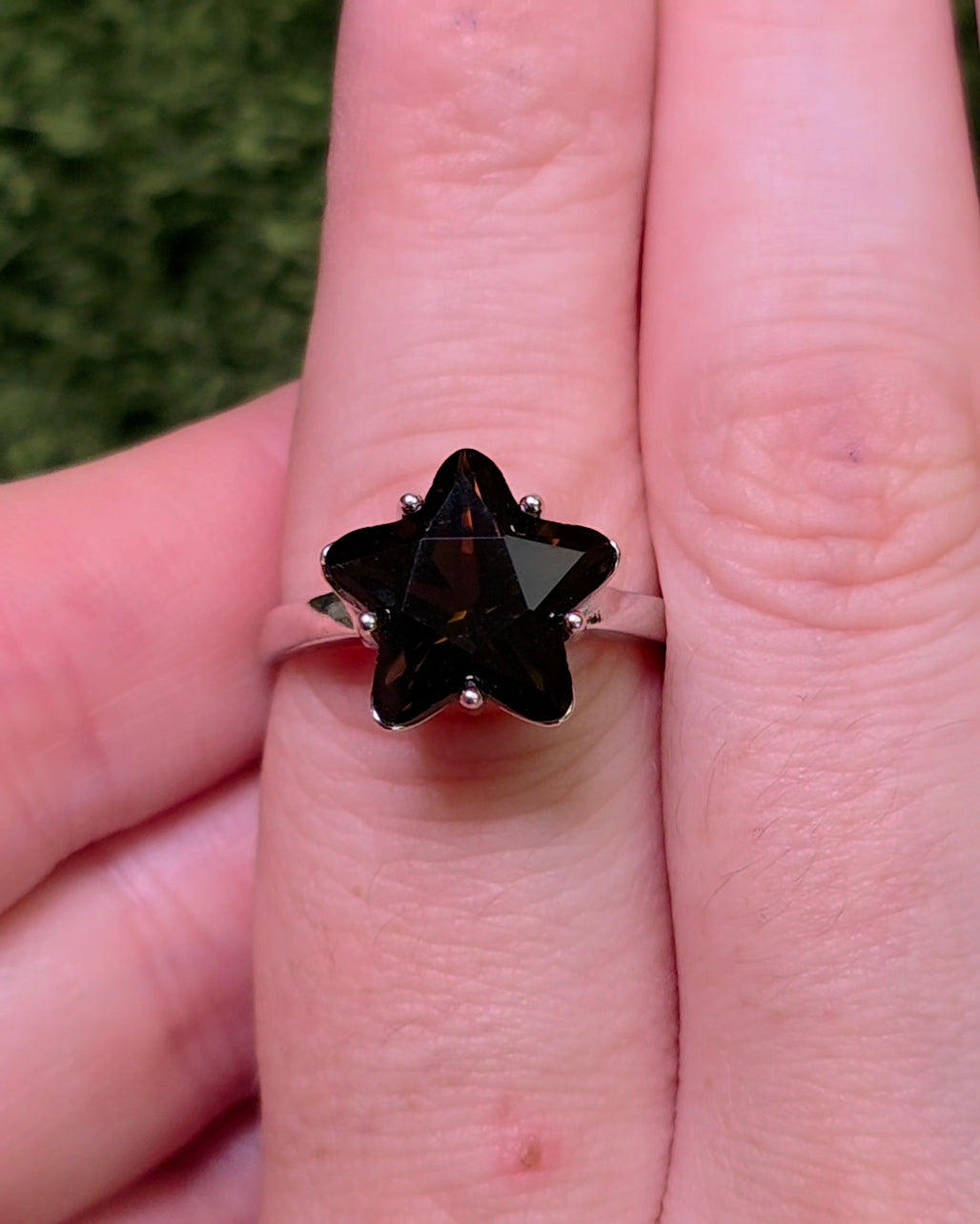 Smokey Quartz Star Ring C