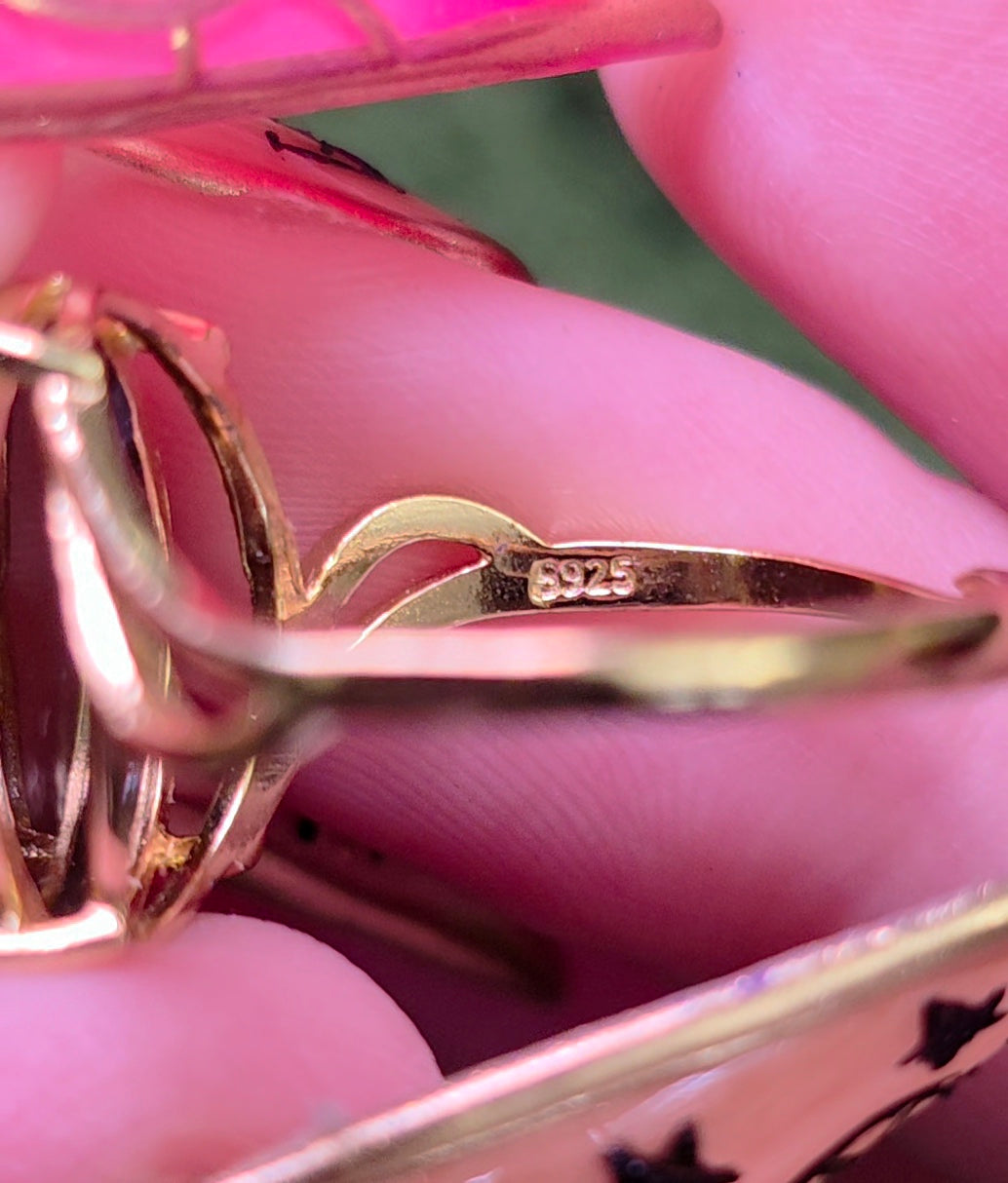 Agate Eye Gold-Plated Ring
