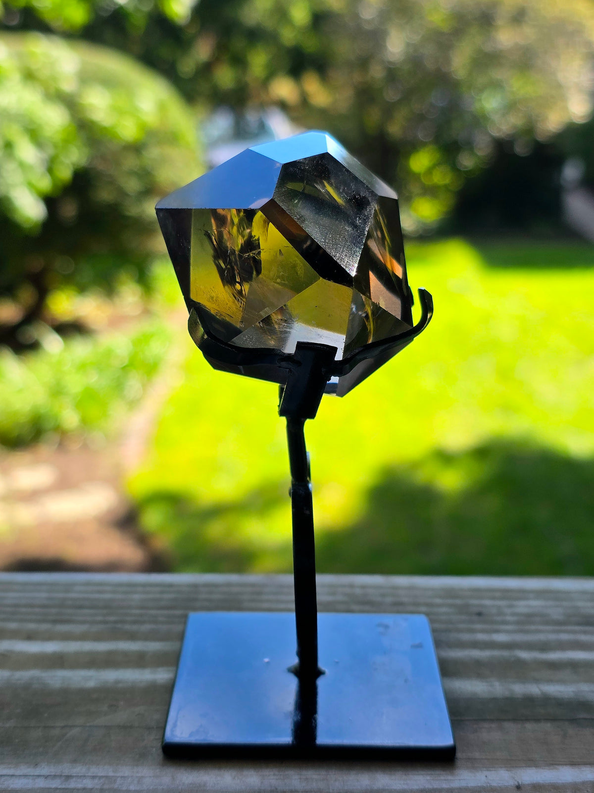 Smokey Quartz Freeform on Heart Stand A