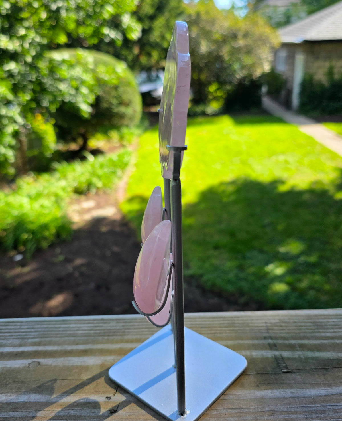 Rose Quartz Rain Cloud on Stand B