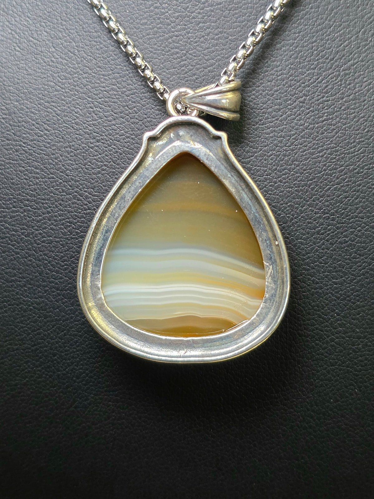 Banded Orange Agate Pendant