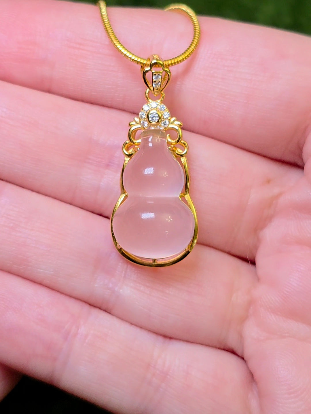 Rose Quartz Gourd Pendant