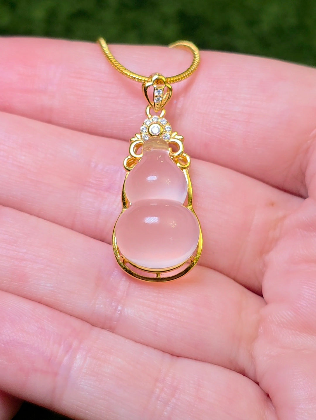 Rose Quartz Gourd Pendant