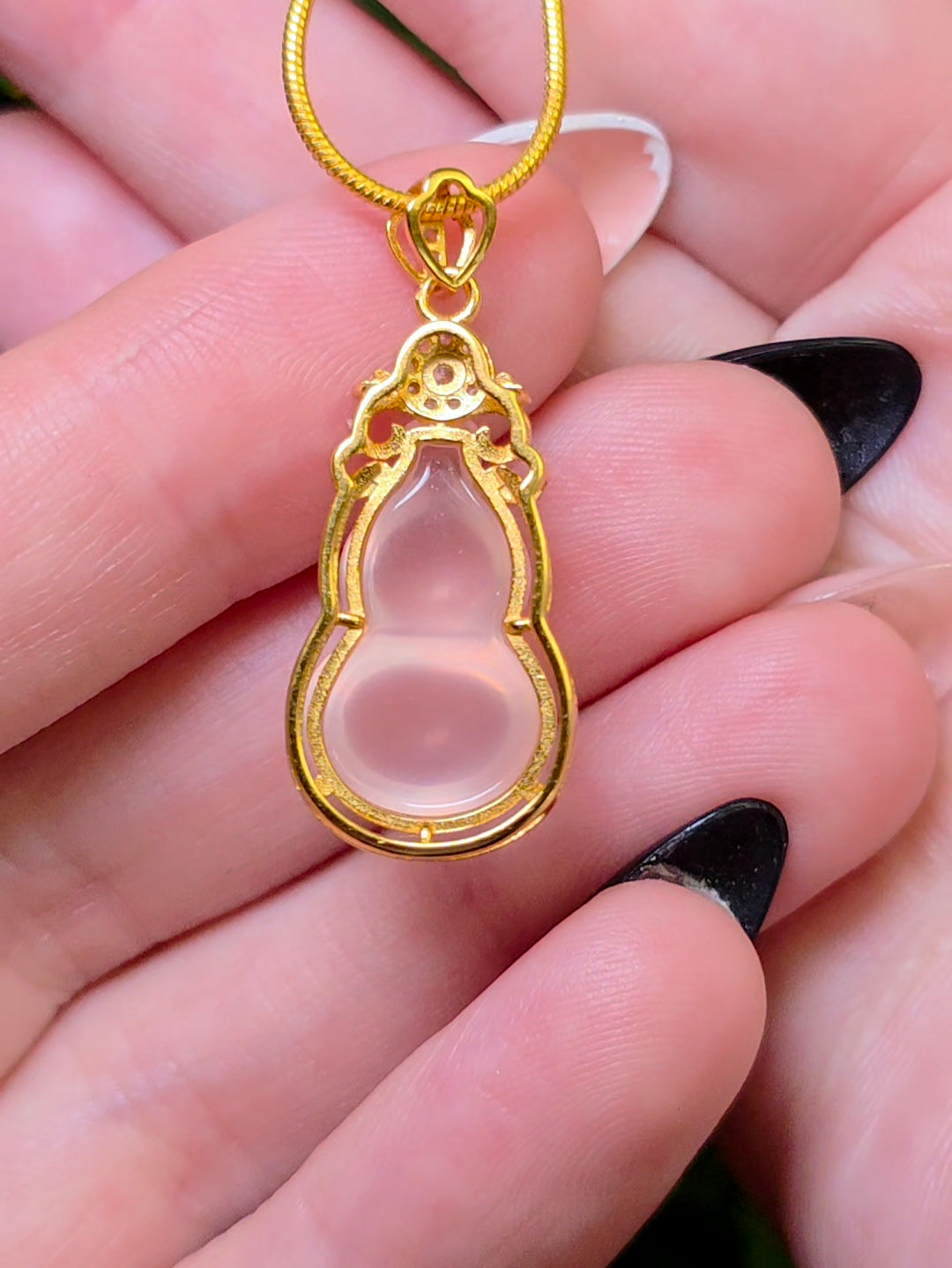 Rose Quartz Gourd Pendant