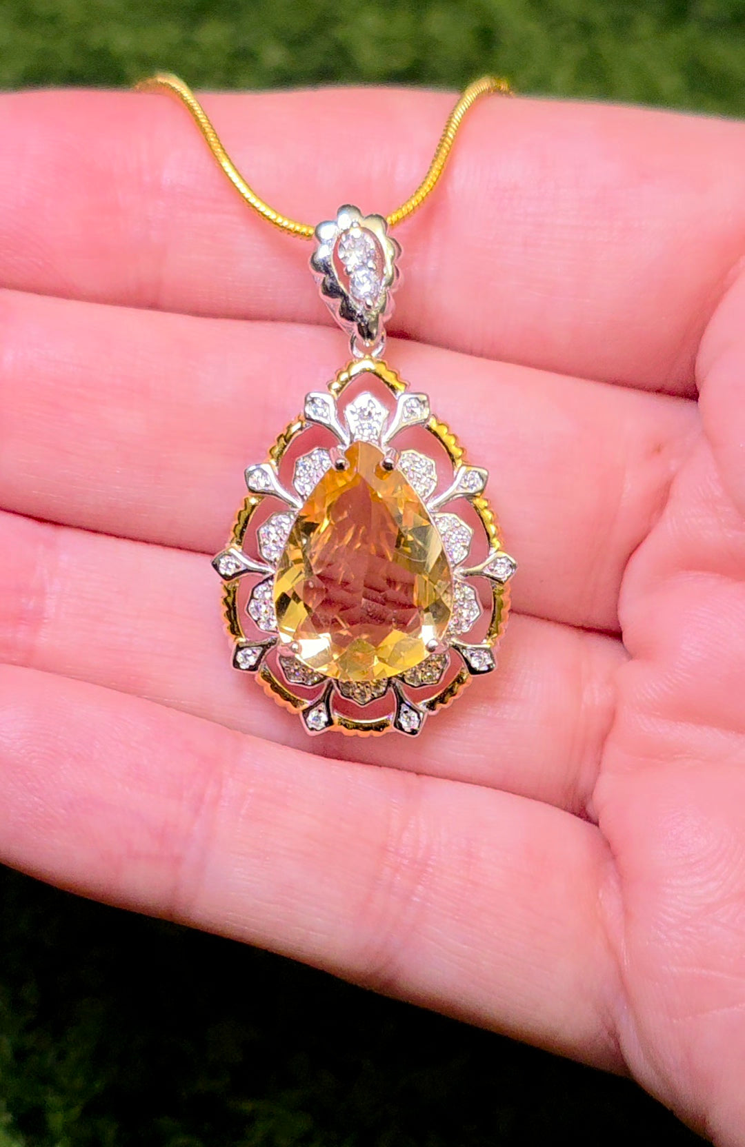 "Citrine" Statement Pendant