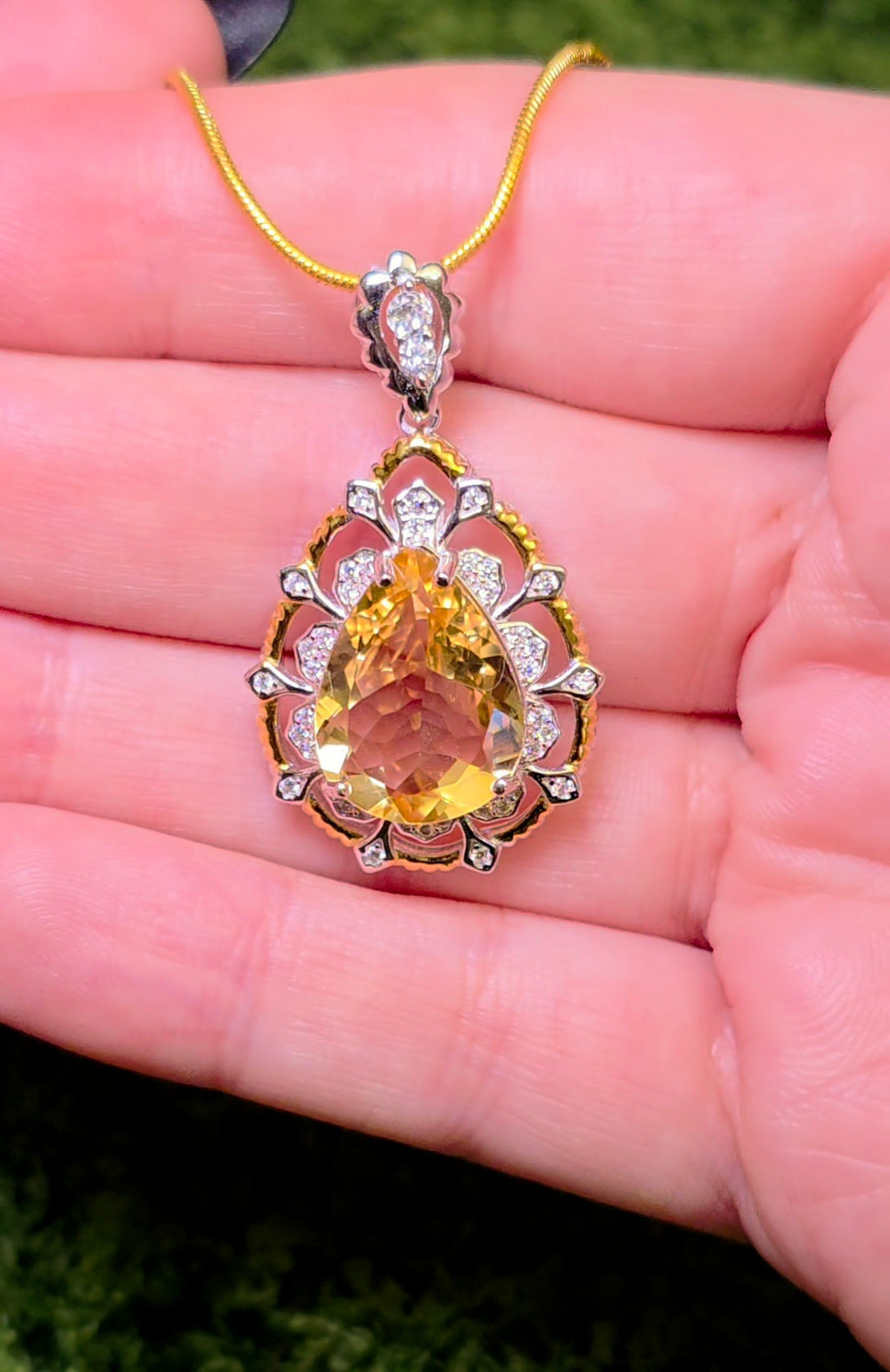 "Citrine" Statement Pendant