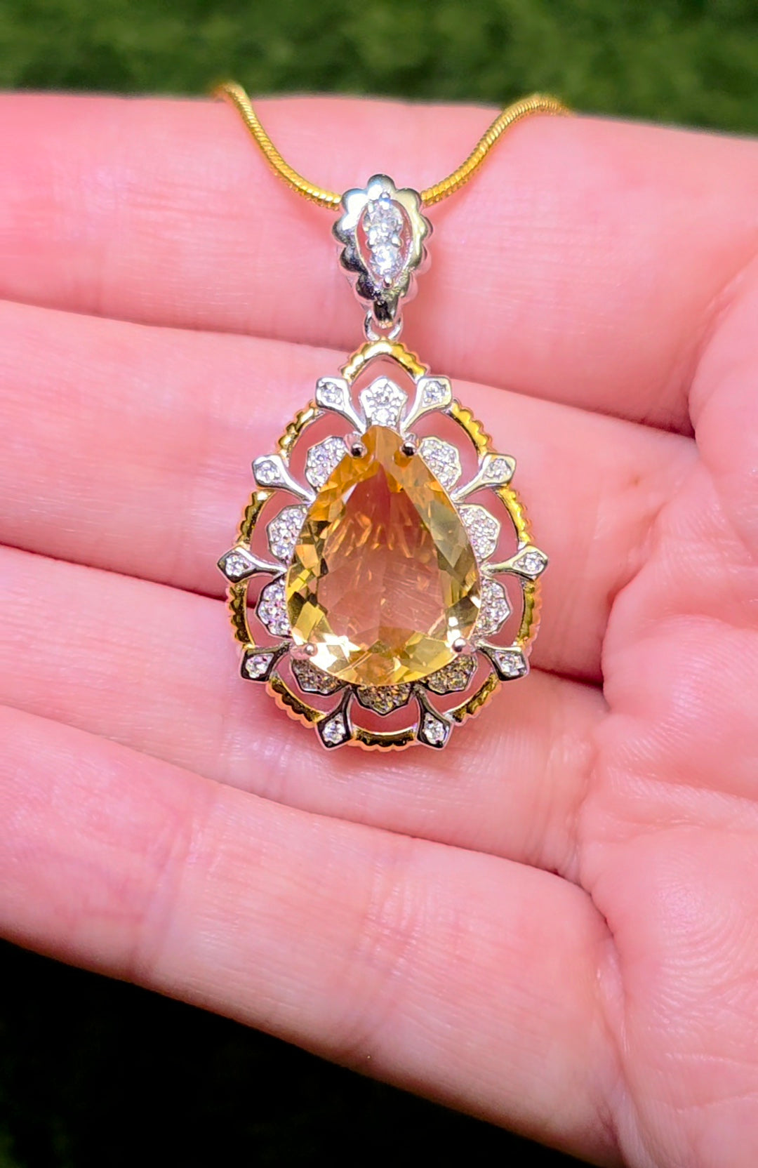 "Citrine" Statement Pendant