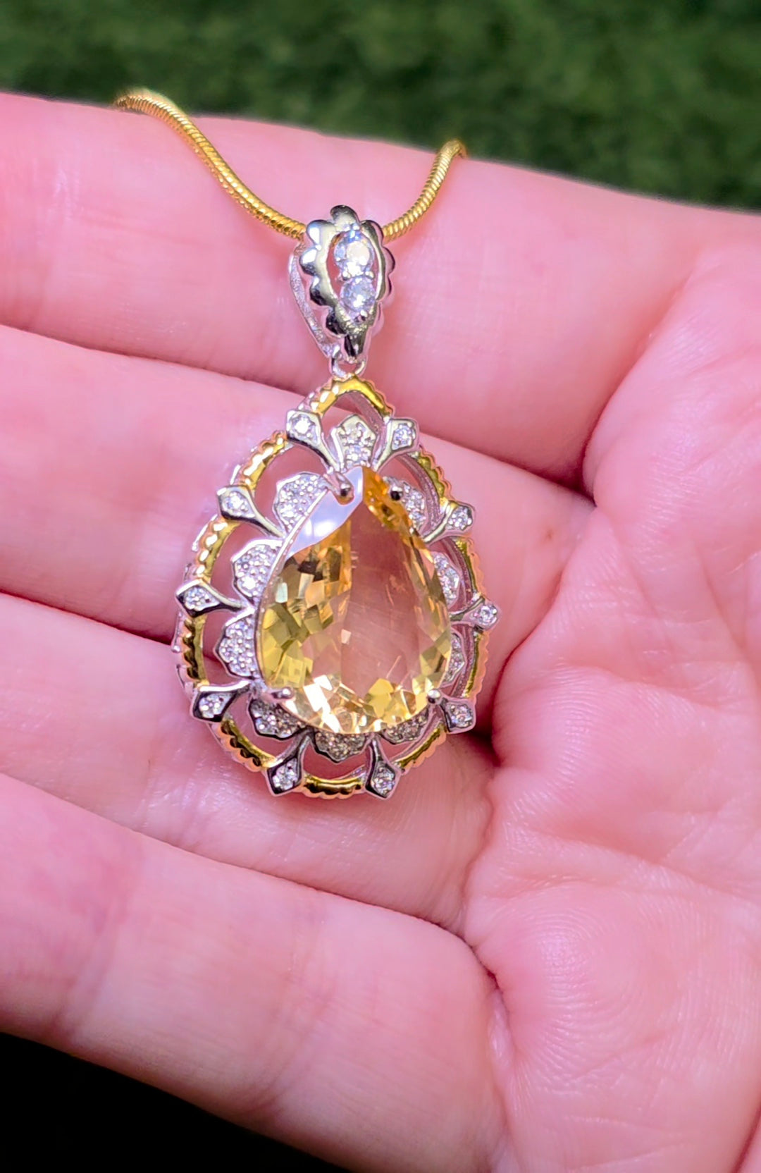 "Citrine" Statement Pendant