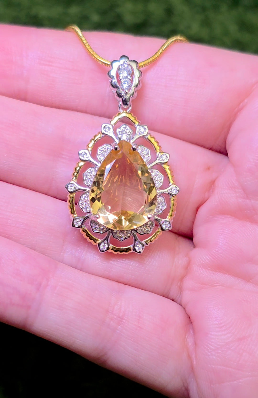 "Citrine" Statement Pendant
