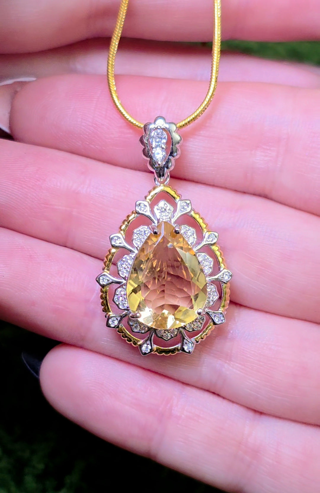 "Citrine" Statement Pendant