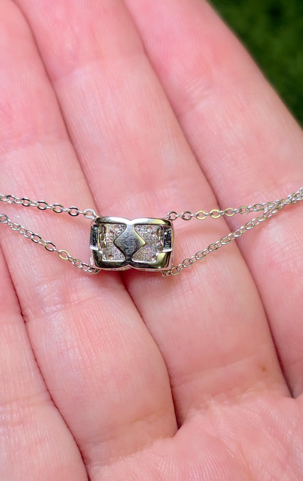 Blue Sapphire Pillow Necklace