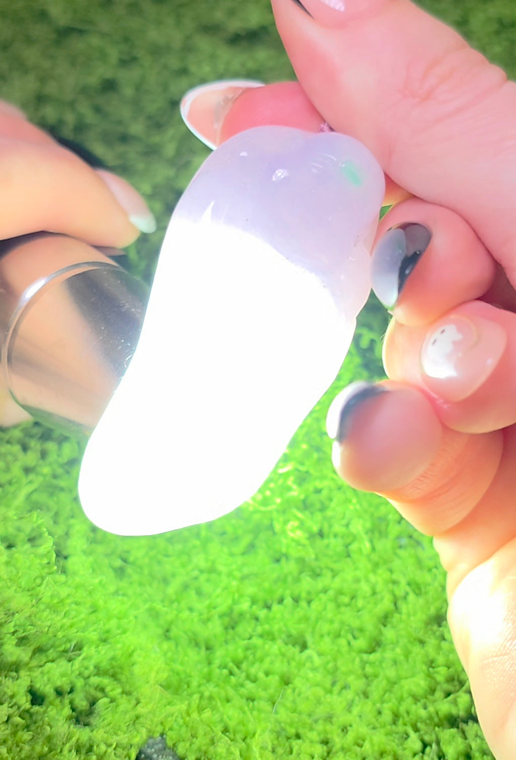 Lounging Buddah Lavender Jadeite Necklace