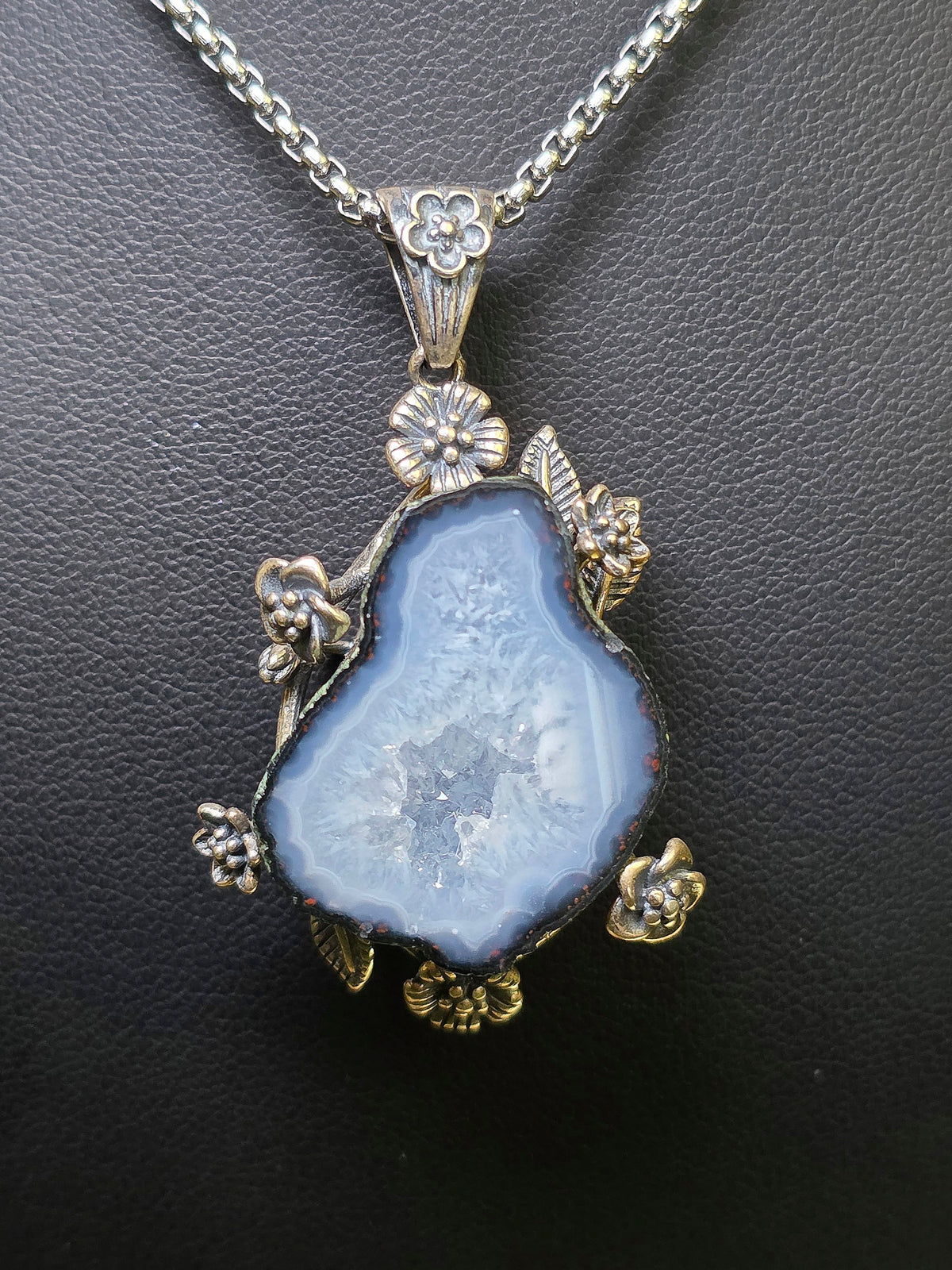 Druzy Geode Garden Pendant B