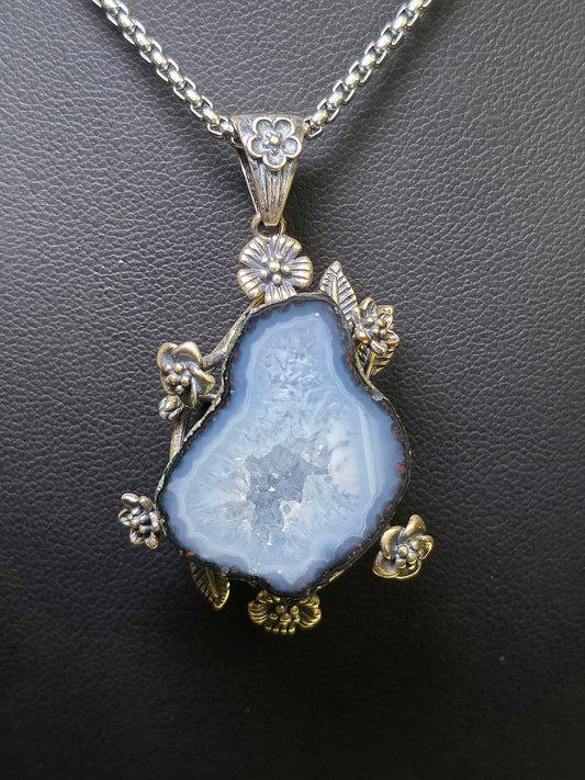 Druzy Geode Garden Pendant B