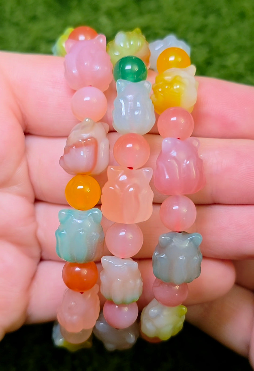 Natural Yanyuan Agate Fox Stretch Bracelet