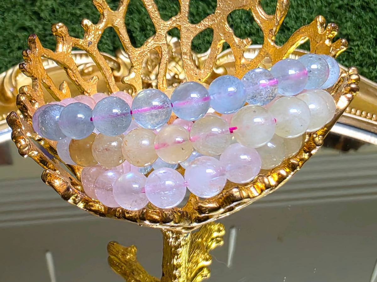 Morganite Stretch Bracelet 8mm