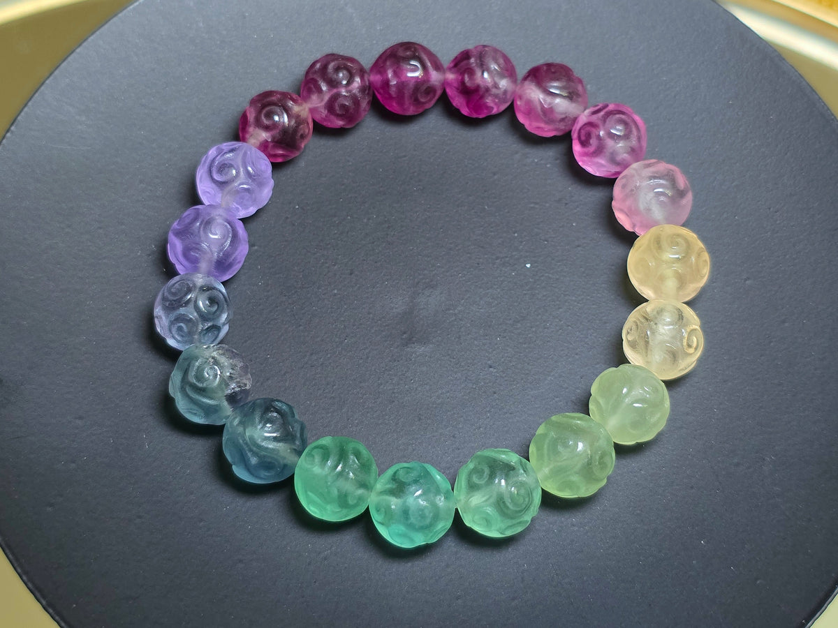 Candy Fluorite Stretch Bracelet 10mm