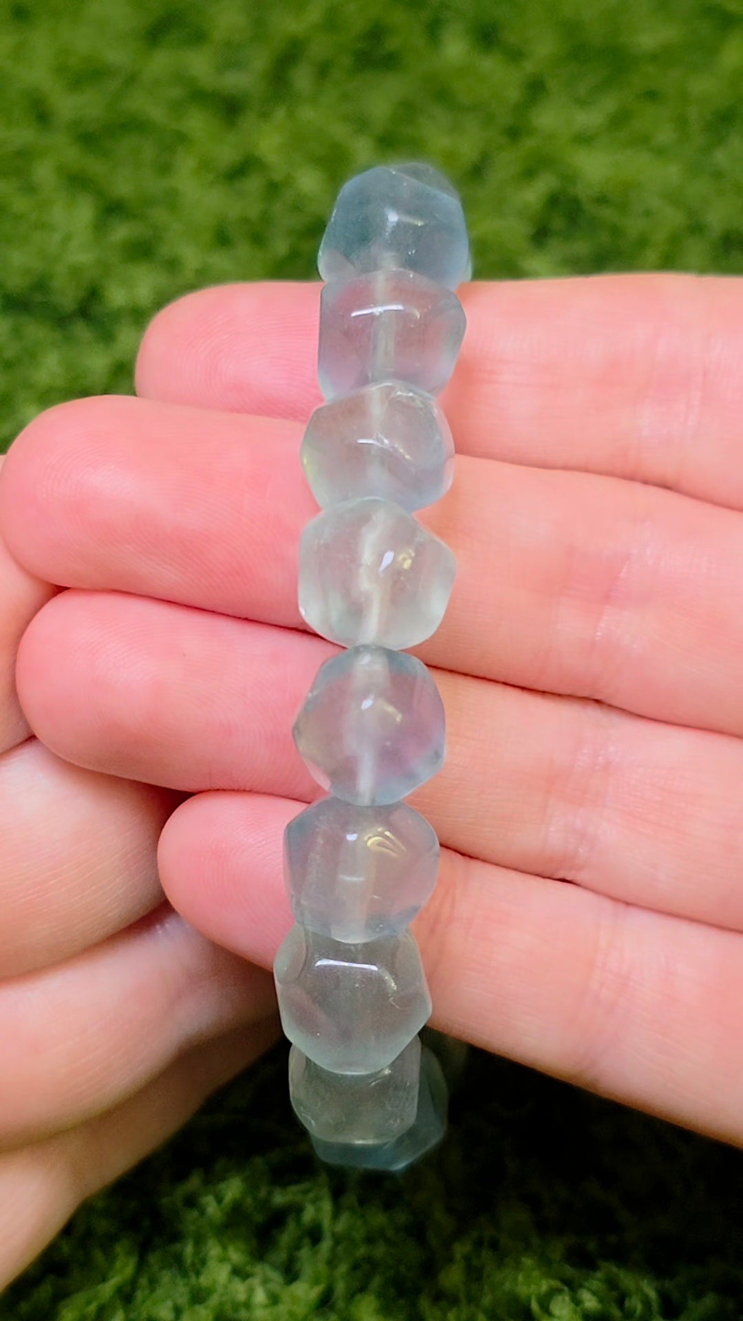 Blue Fluorite Stretch Freeform Bracelet 11mm
