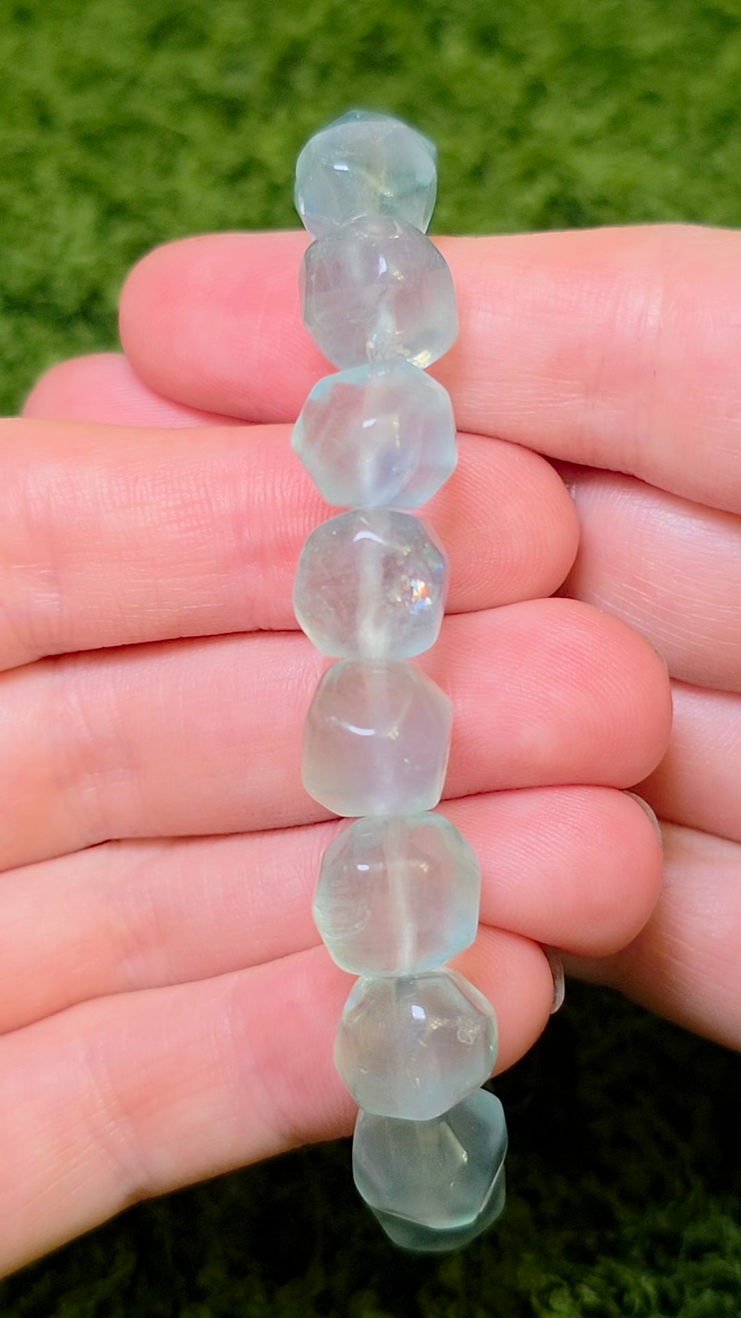 Blue Fluorite Stretch Freeform Bracelet 11mm