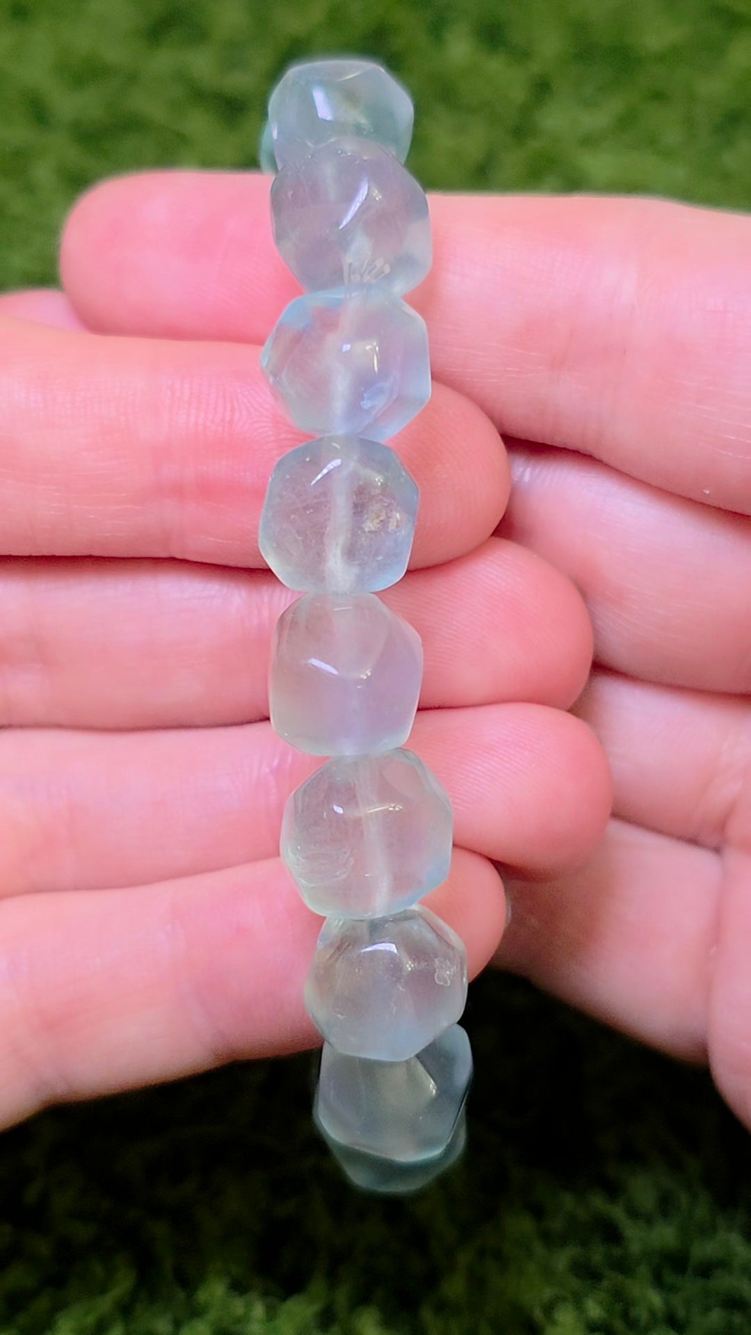 Blue Fluorite Stretch Freeform Bracelet 11mm