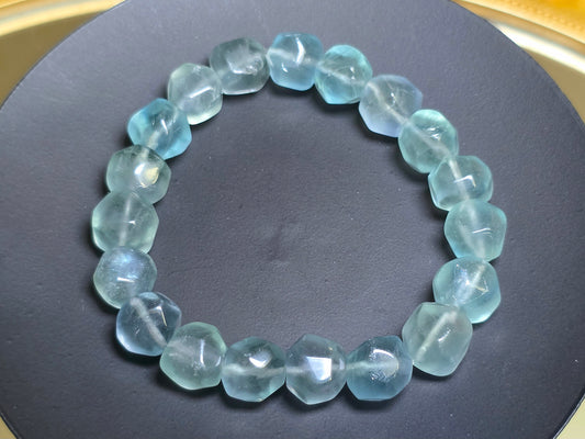 Blue Fluorite Stretch Freeform Bracelet 11mm