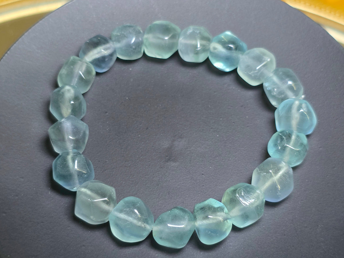 Blue Fluorite Stretch Freeform Bracelet 11mm