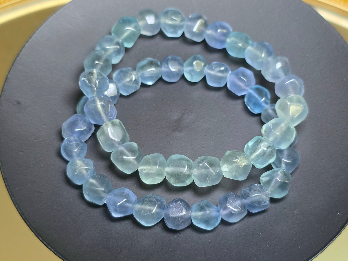 Blue Fluorite Stretch Freeform Bracelet 9mm