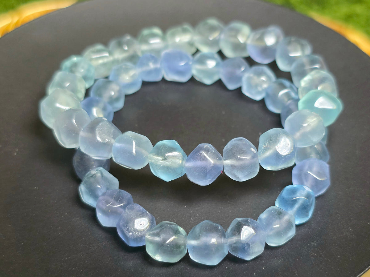 Blue Fluorite Stretch Freeform Bracelet 9mm