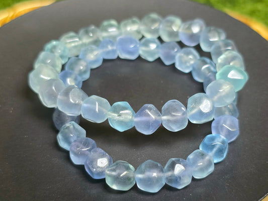 Blue Fluorite Stretch Freeform Bracelet 9mm