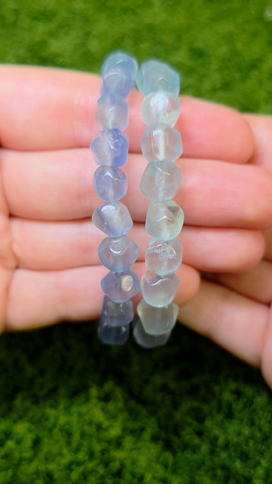 Blue Fluorite Stretch Freeform Bracelet 9mm