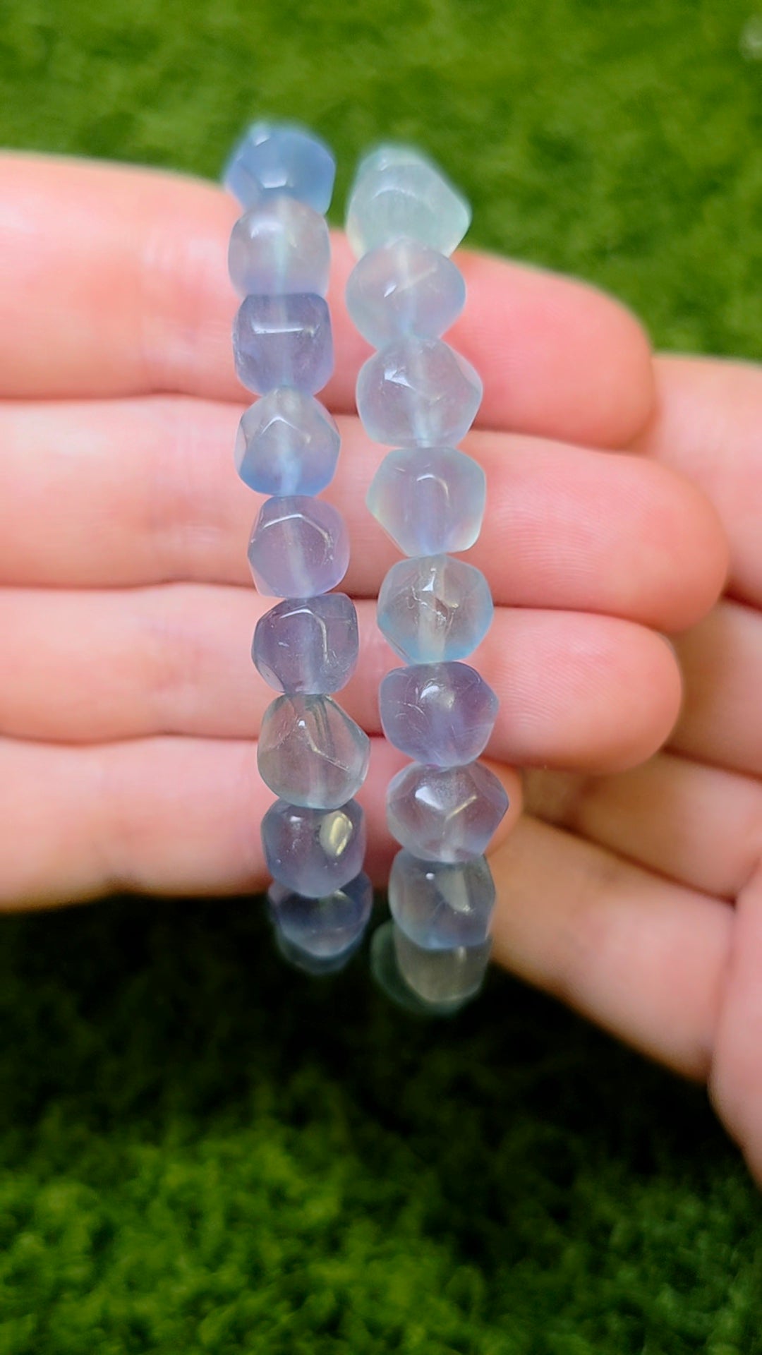 Blue Fluorite Stretch Freeform Bracelet 9mm