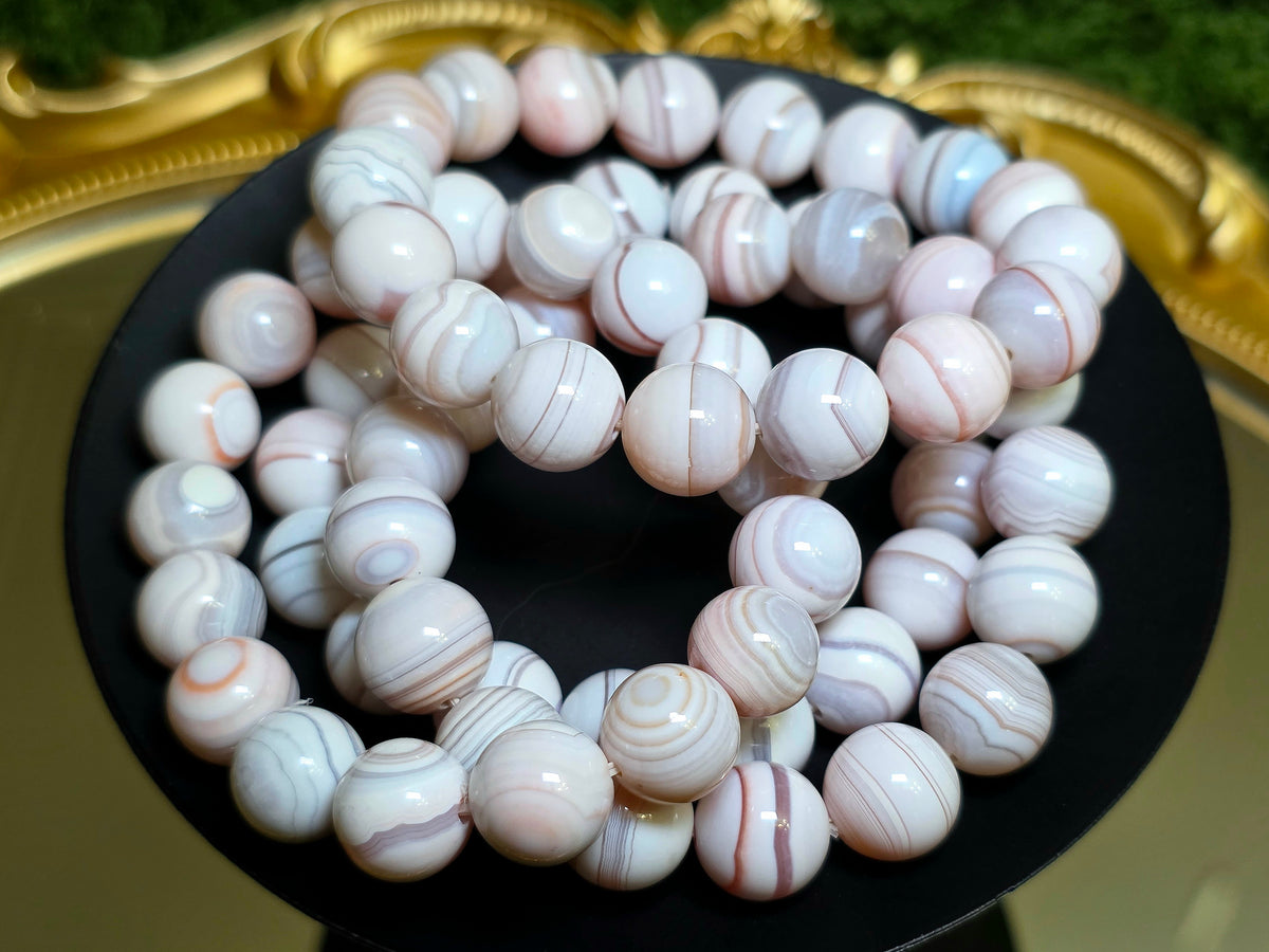 Banded Botswana Agate Bracelet 12mm