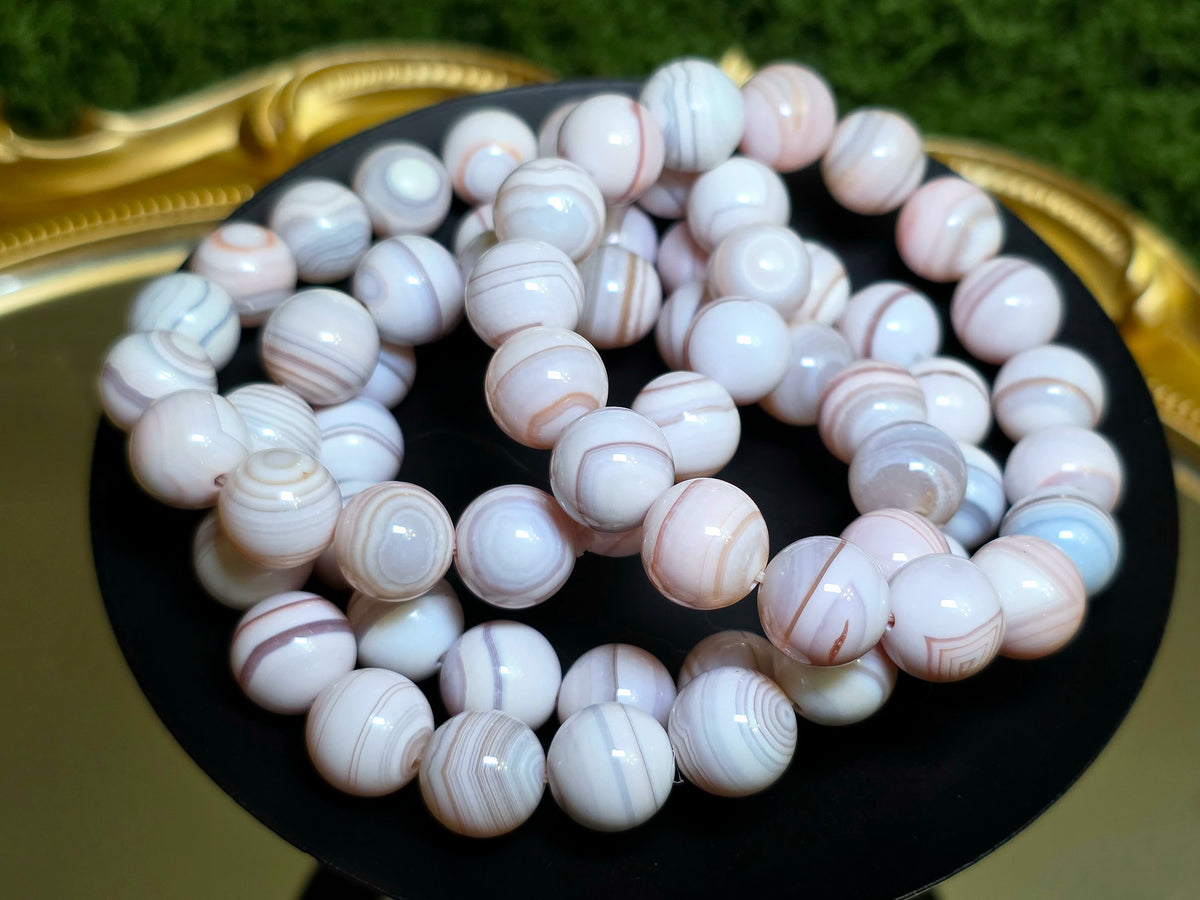 Banded Botswana Agate Bracelet 12mm