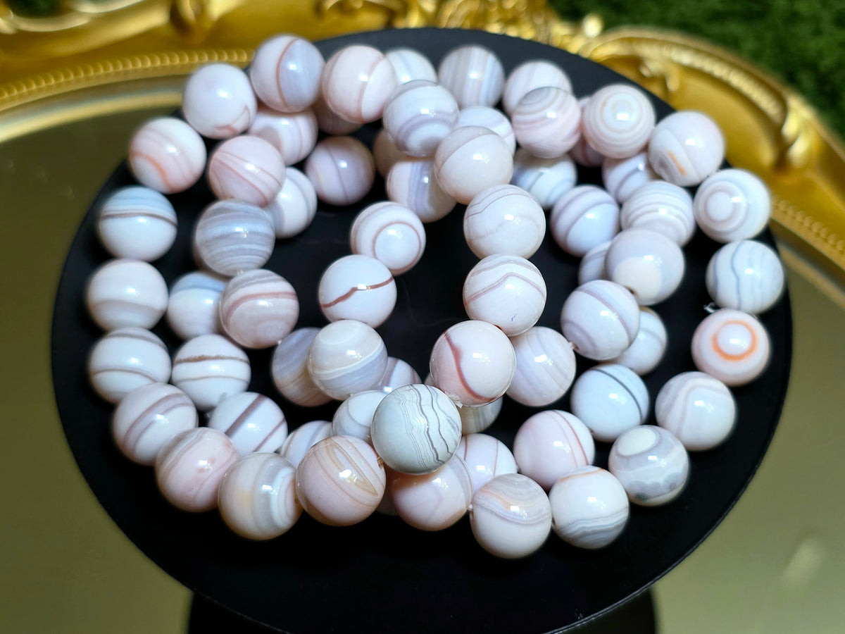 Banded Botswana Agate Bracelet 12mm