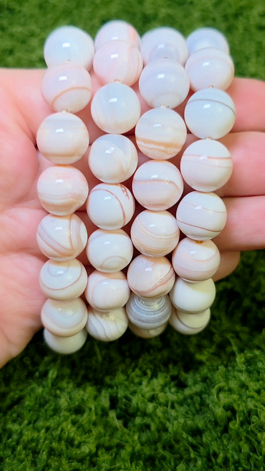 Banded Botswana Agate Bracelet 12mm