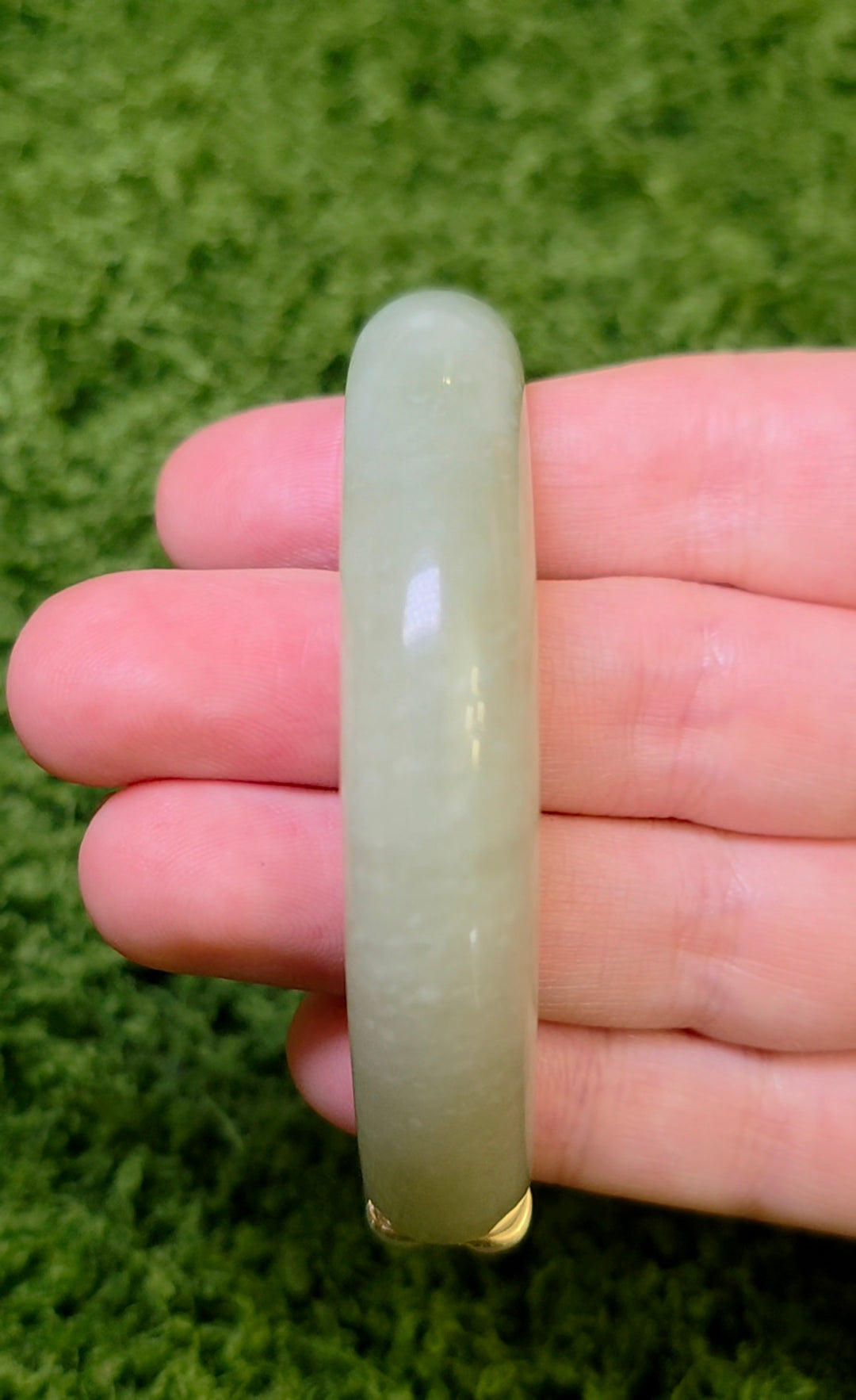 Jade, Prehnite, and Rose Quartz Cat Bangle Stretch Bracelet