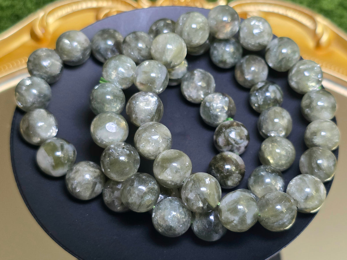 Green Gem Lepidolite Stretch Bracelet 12.5mm