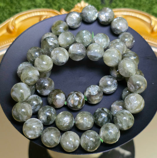 Green Gem Lepidolite Stretch Bracelet 12.5mm
