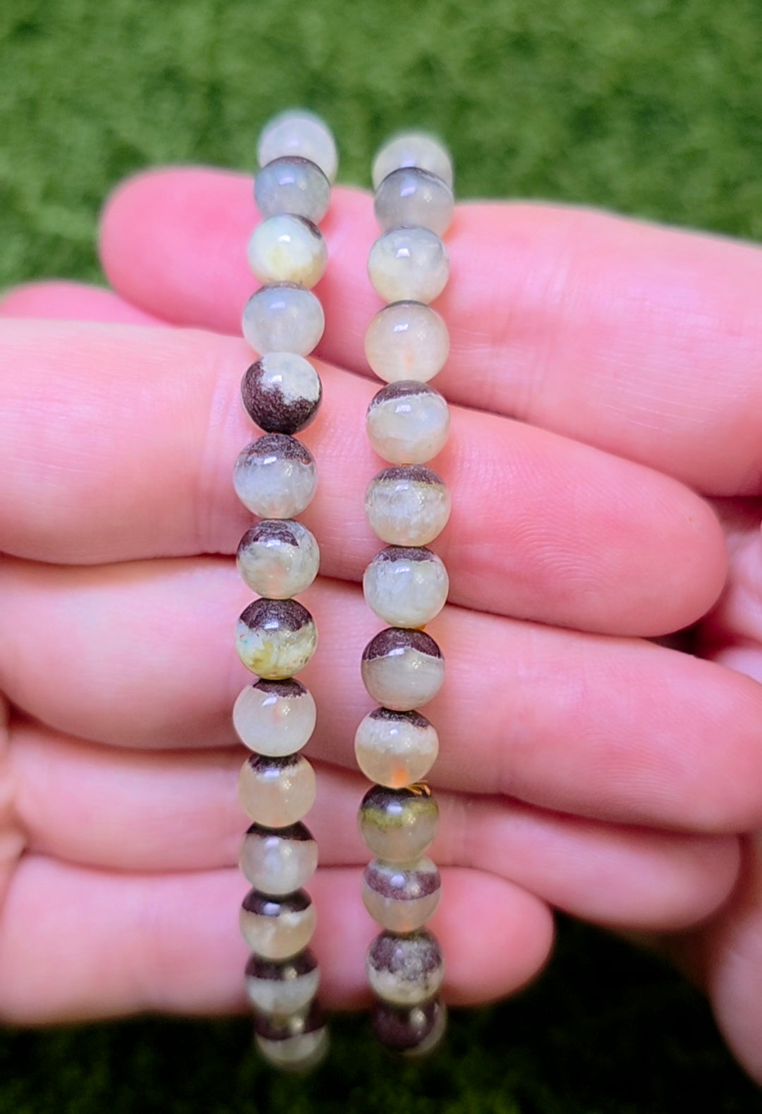 Green Gemstone Stretch Bracelet 7mm
