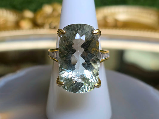 Green Quartz Statement Ring B
