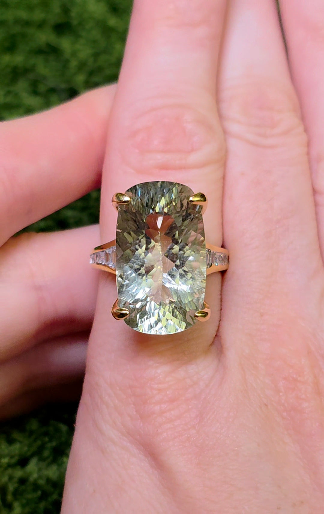 Green Quartz Statement Ring B