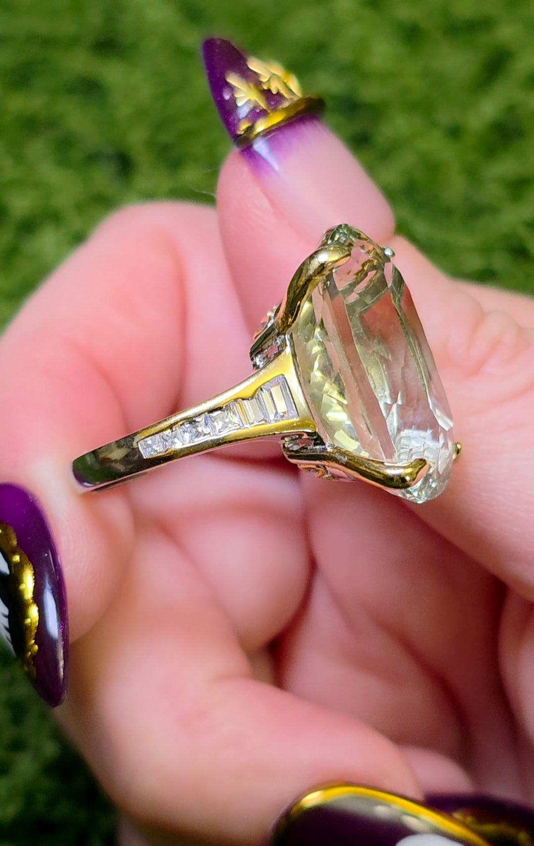 Green Quartz Statement Ring B