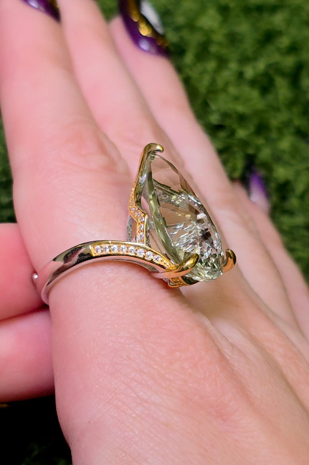 Green Quartz Statement Ring C