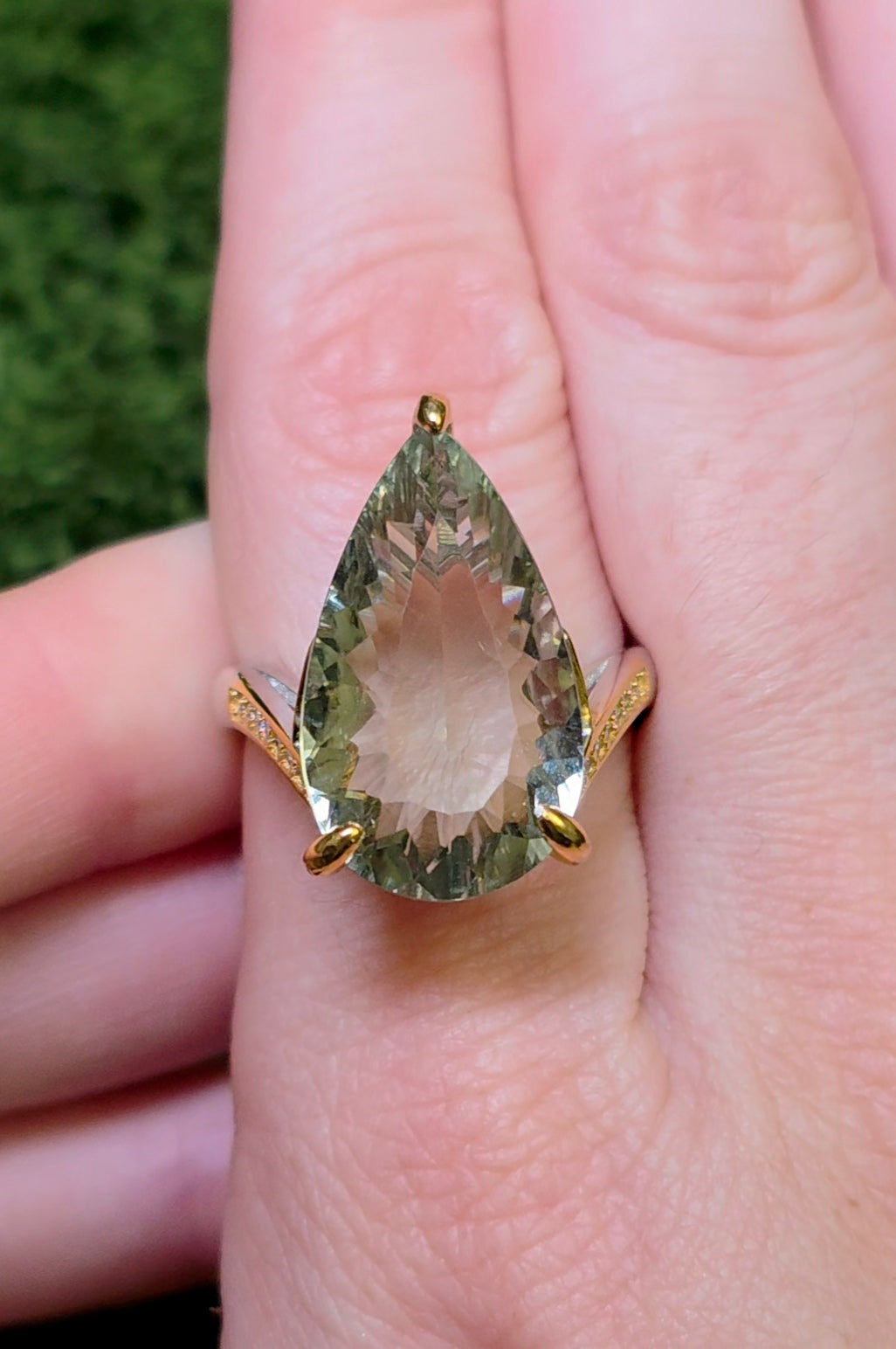 Green Quartz Statement Ring C