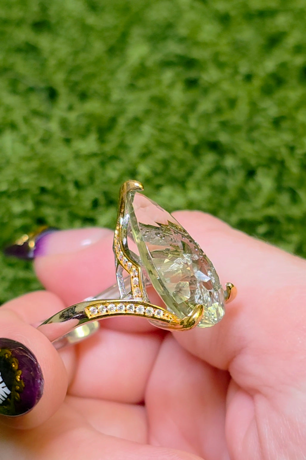 Green Quartz Statement Ring C