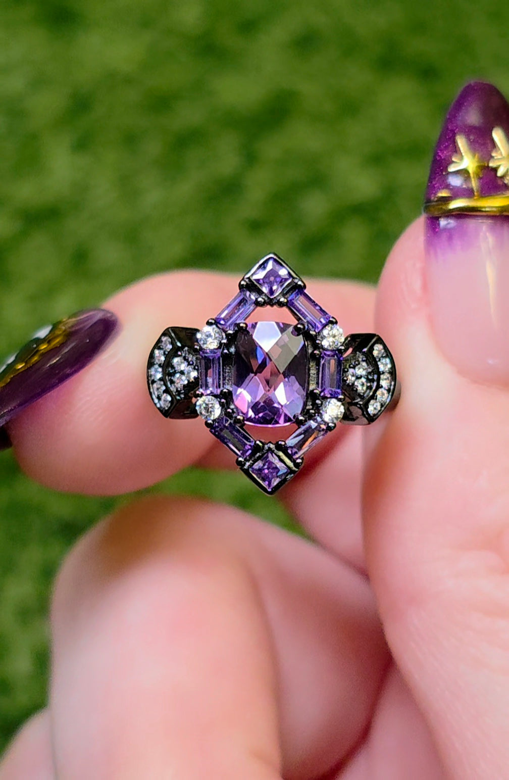 Amethyst Art Deco Ring