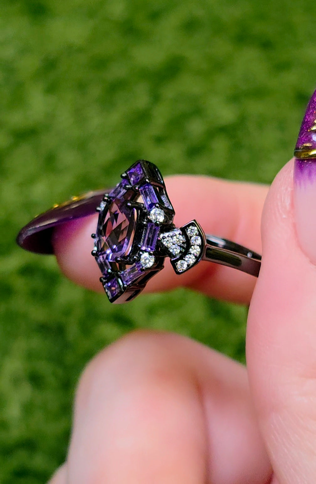 Amethyst Art Deco Ring