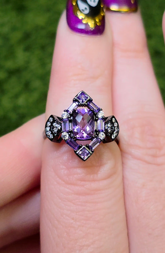 Amethyst Art Deco Ring