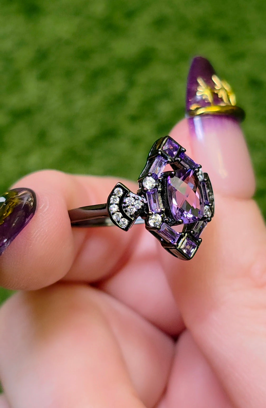Amethyst Art Deco Ring